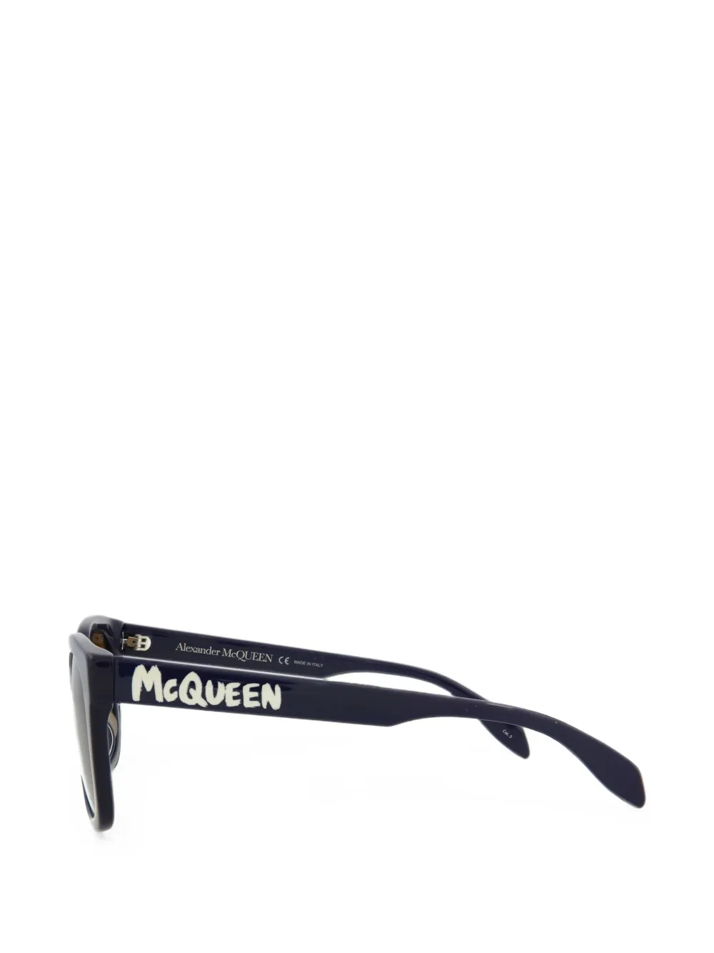 Alexander McQueen Eyewear McQueen Graffiti zonnebril met vierkant montuur Zwart