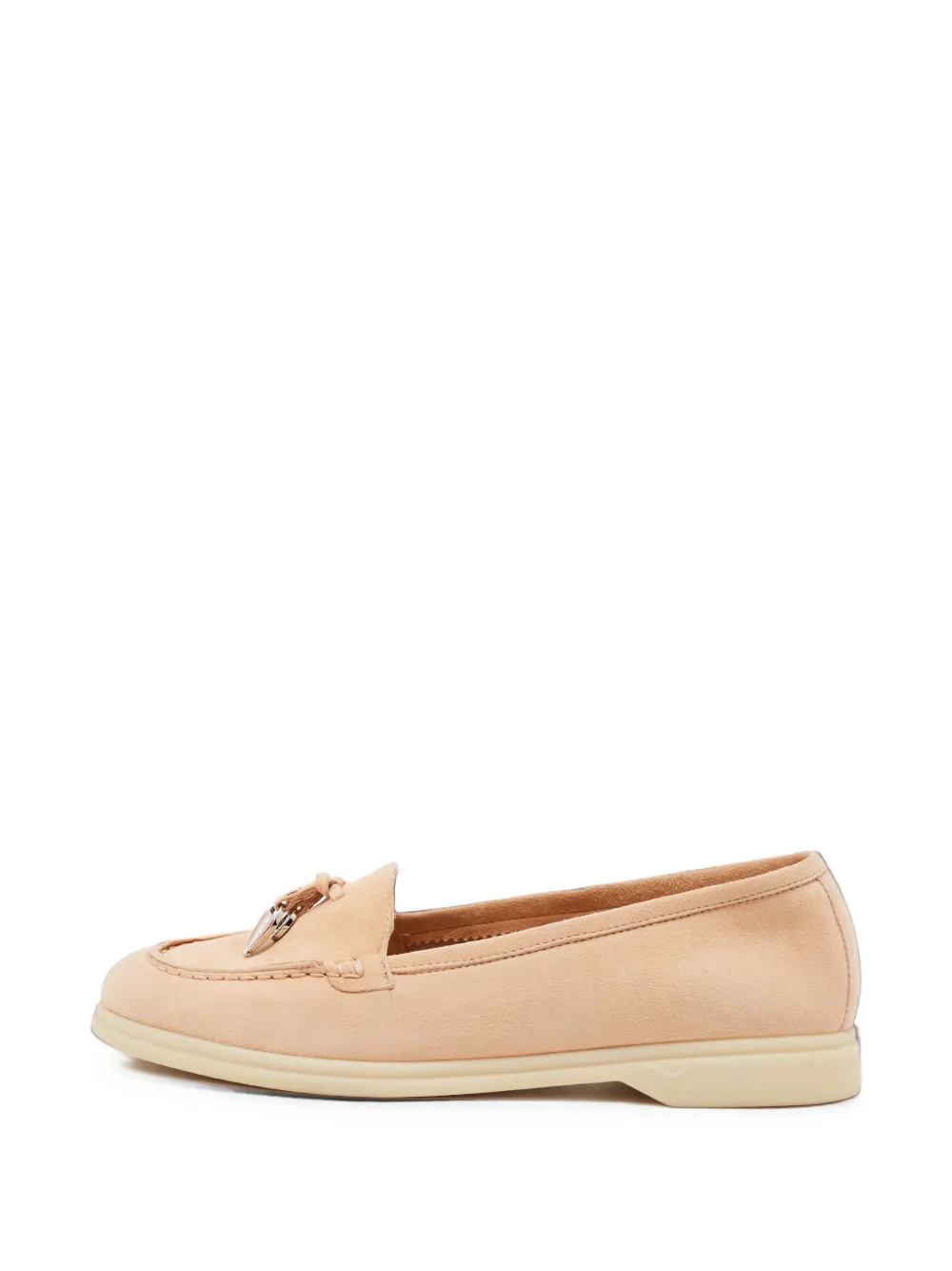 Loro Piana Pre-Owned Summer Charms Walk suede loafers - Nude