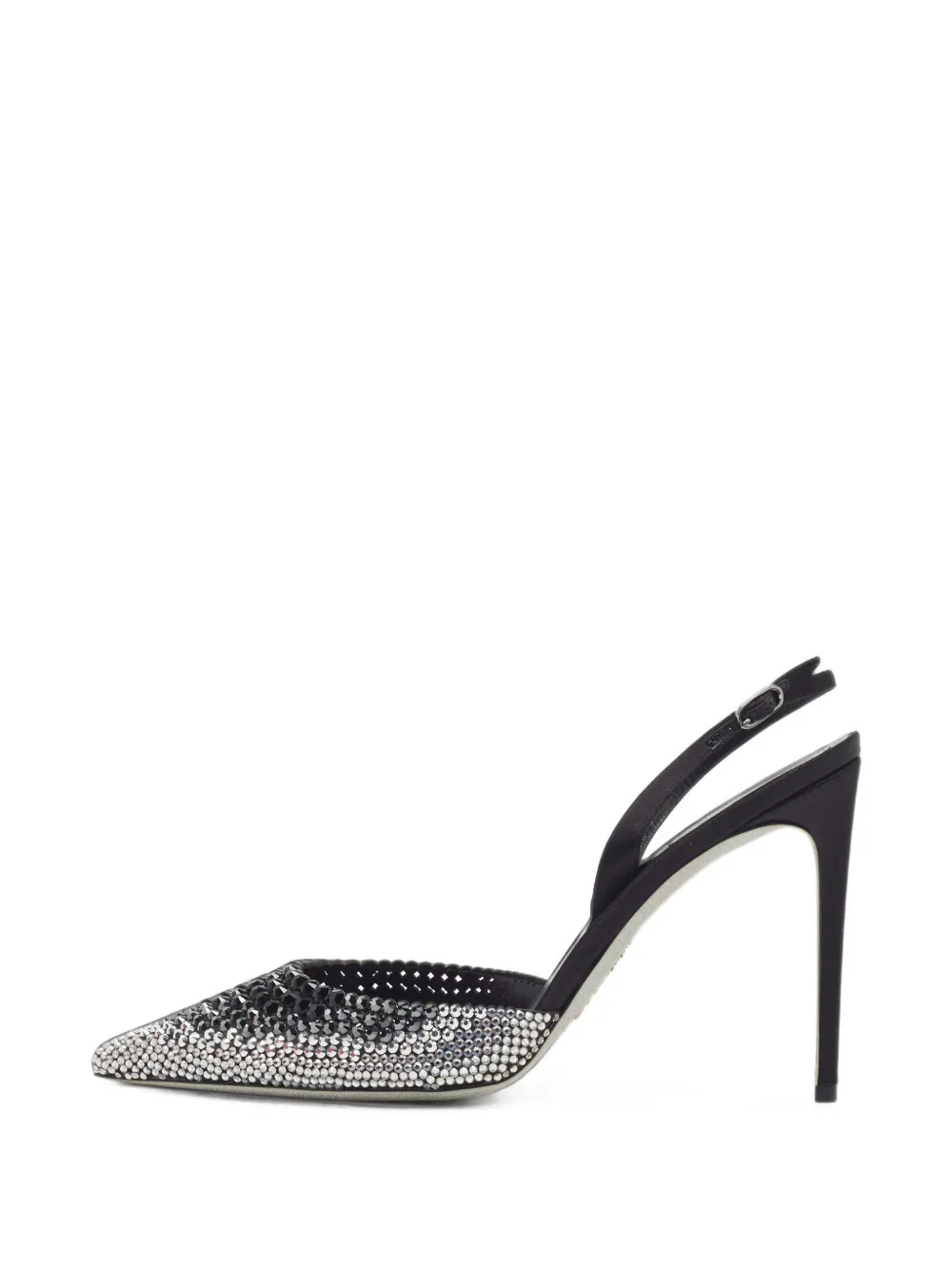 René Caovilla Jackie Slingback-Pumps mit Kristallen - Silber