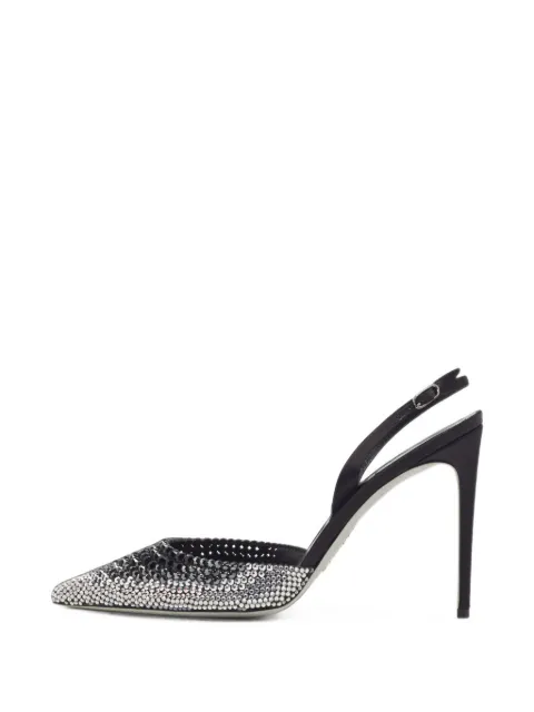 René Caovilla Jackie crystal-embellished slingback pumps
