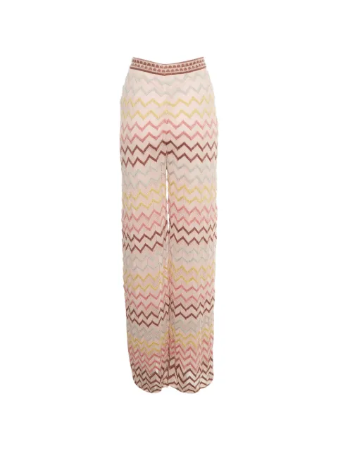 Missoni Pre-Owned pointelle-knit wide-leg trousers