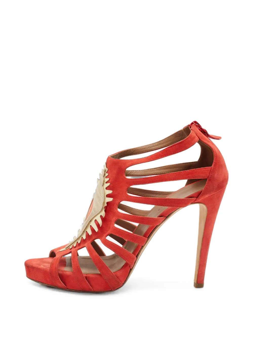 Hermès Pre-Owned Coquillage suede sandals - Arancione