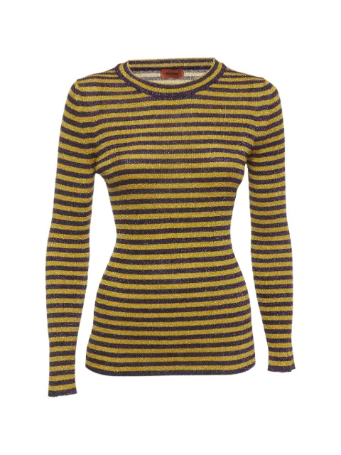 Missoni Pre-Owned lurex-detail striped knitted top
