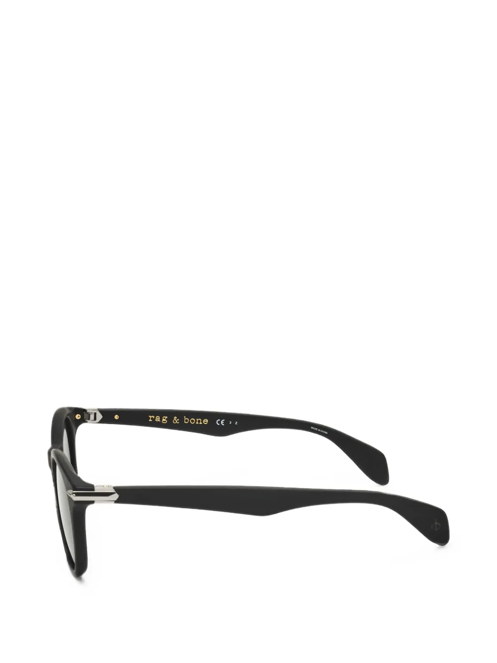 RAG & BONE EYEWEAR Zonnebril met rond montuur Zwart
