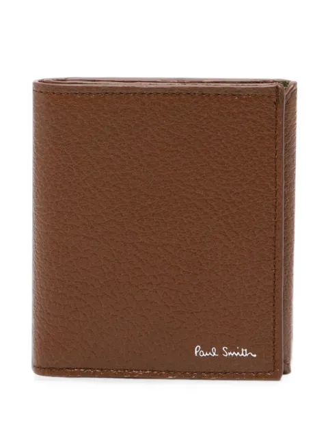 Paul Smith logo-stamp pebbled-leather wallet