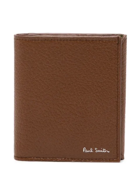 Paul Smith logo-stamp pebbled-leather wallet