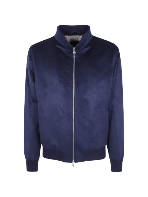 Barba cashmere zip-up jacket