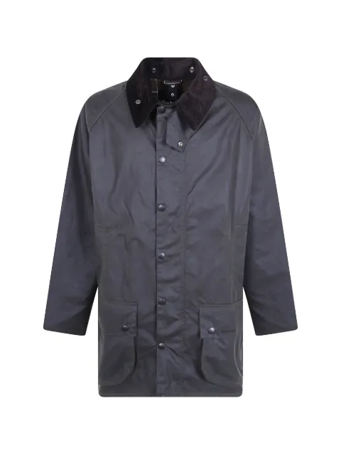 Barbour corduroy-collar raglan-sleeve coat