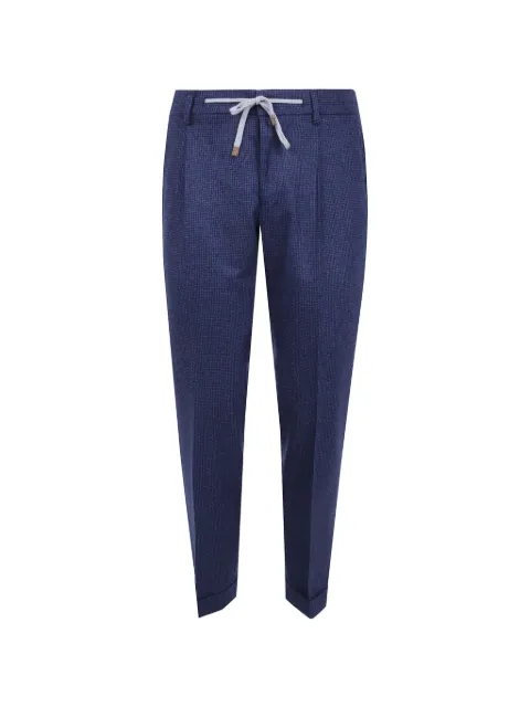 Barba check-pattern trousers