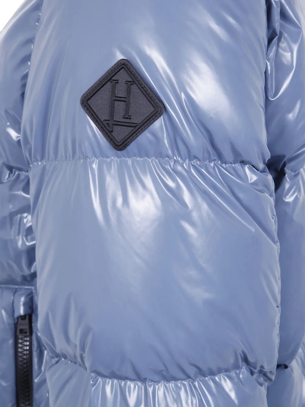 Herno Gewatteerd jack met logopatch Blauw