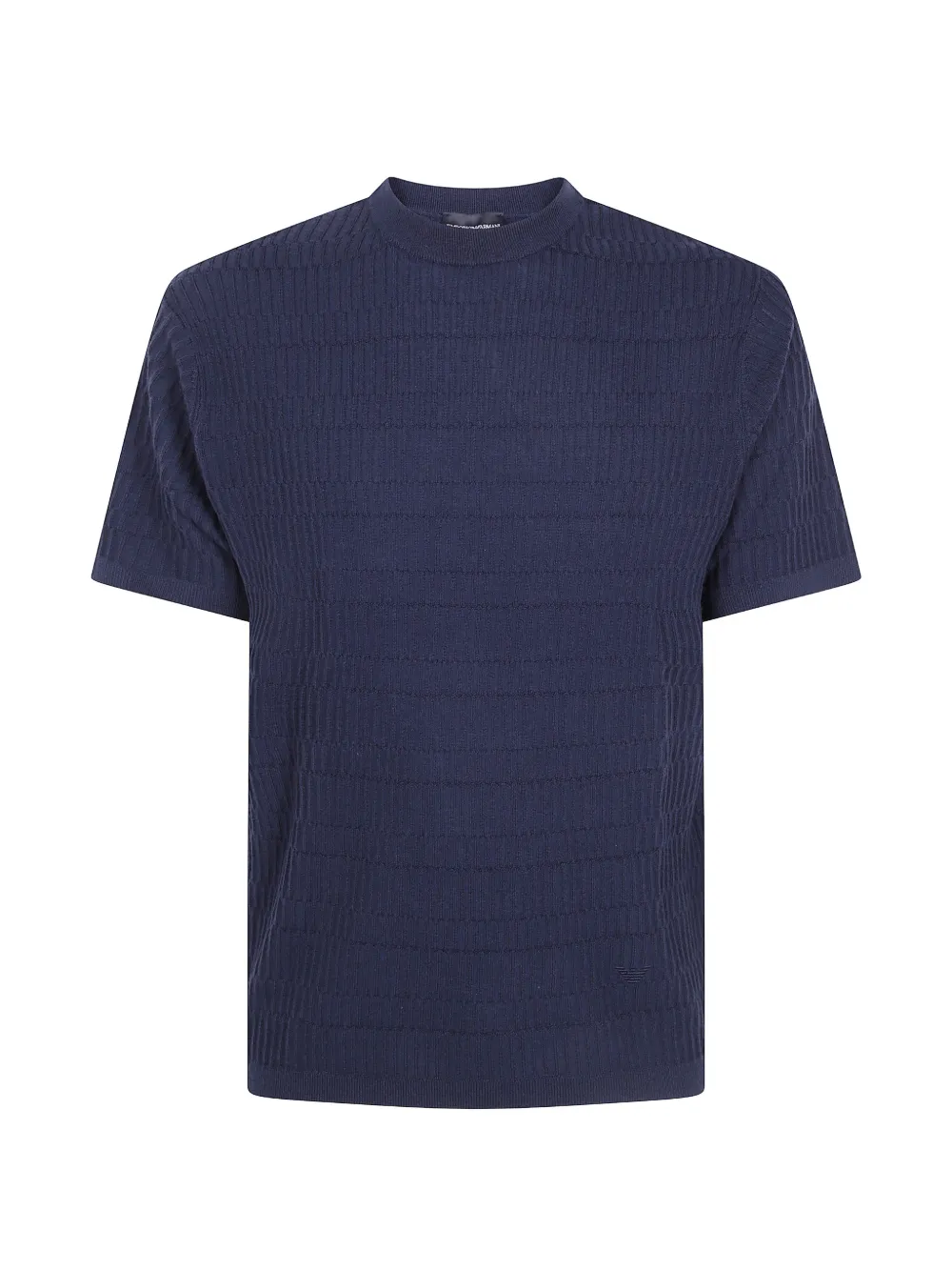 Emporio Armani ribbed-knit wool T-shirt - Blu
