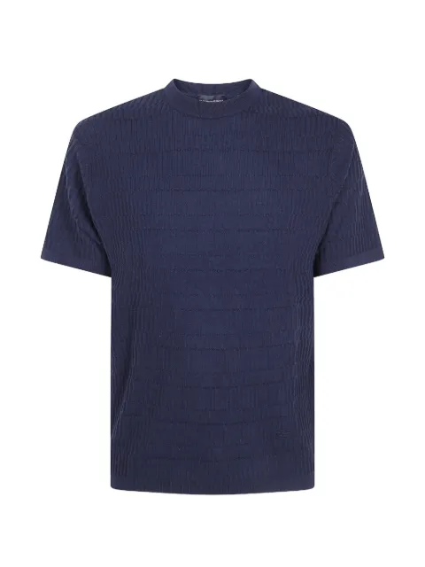 Emporio Armani playera tejida de canalé