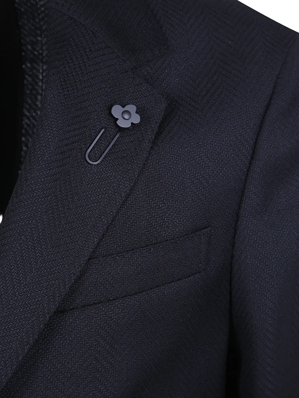 Lardini Blazer met visgraatpatroon Grijs