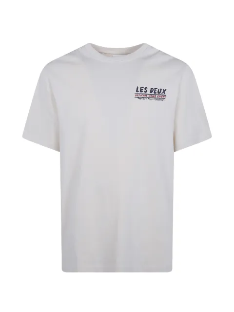 Les Deux Record graphic-print cotton T-shirt