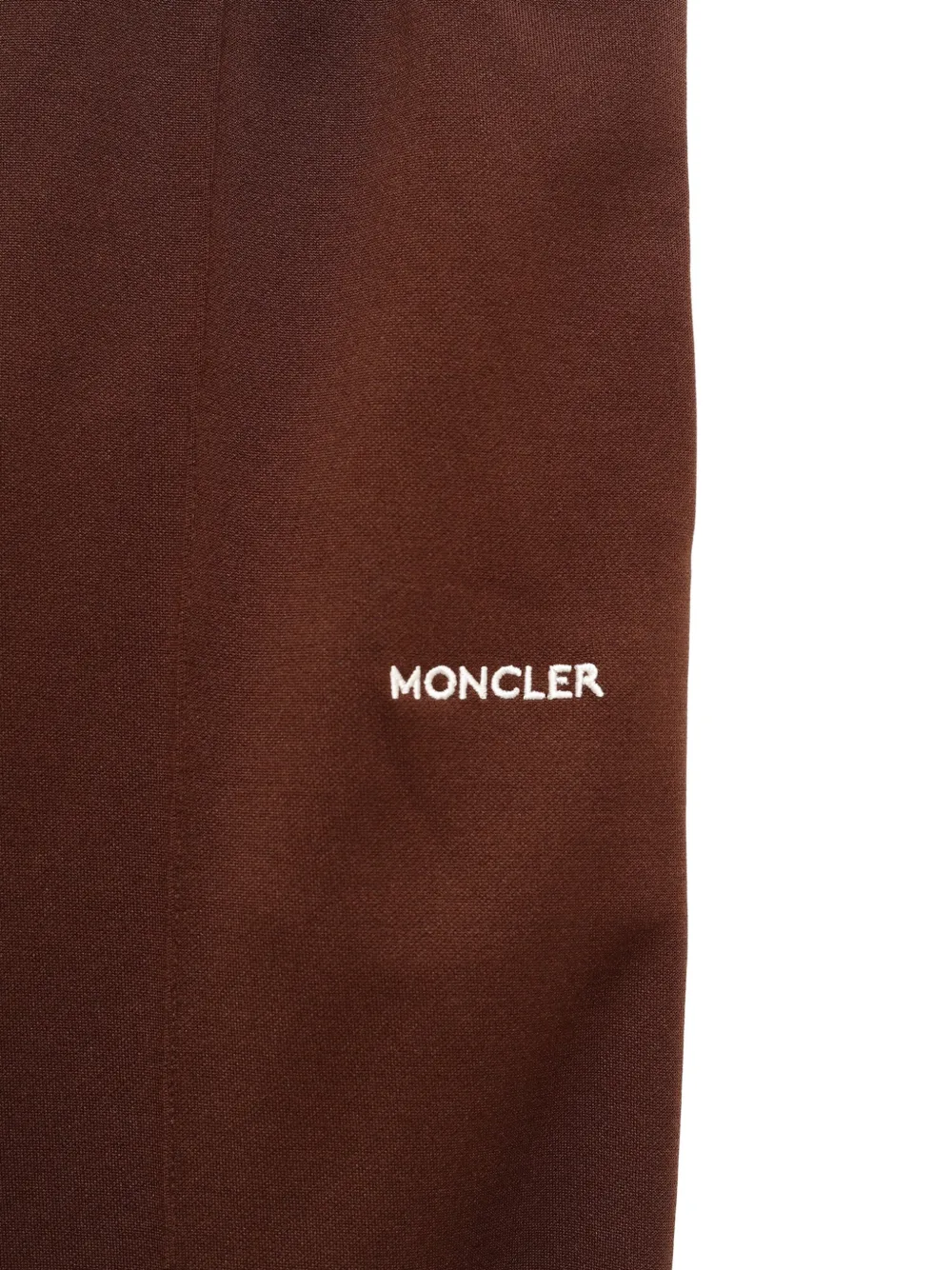 Moncler Trainingsbroek met geborduurd logo Bruin