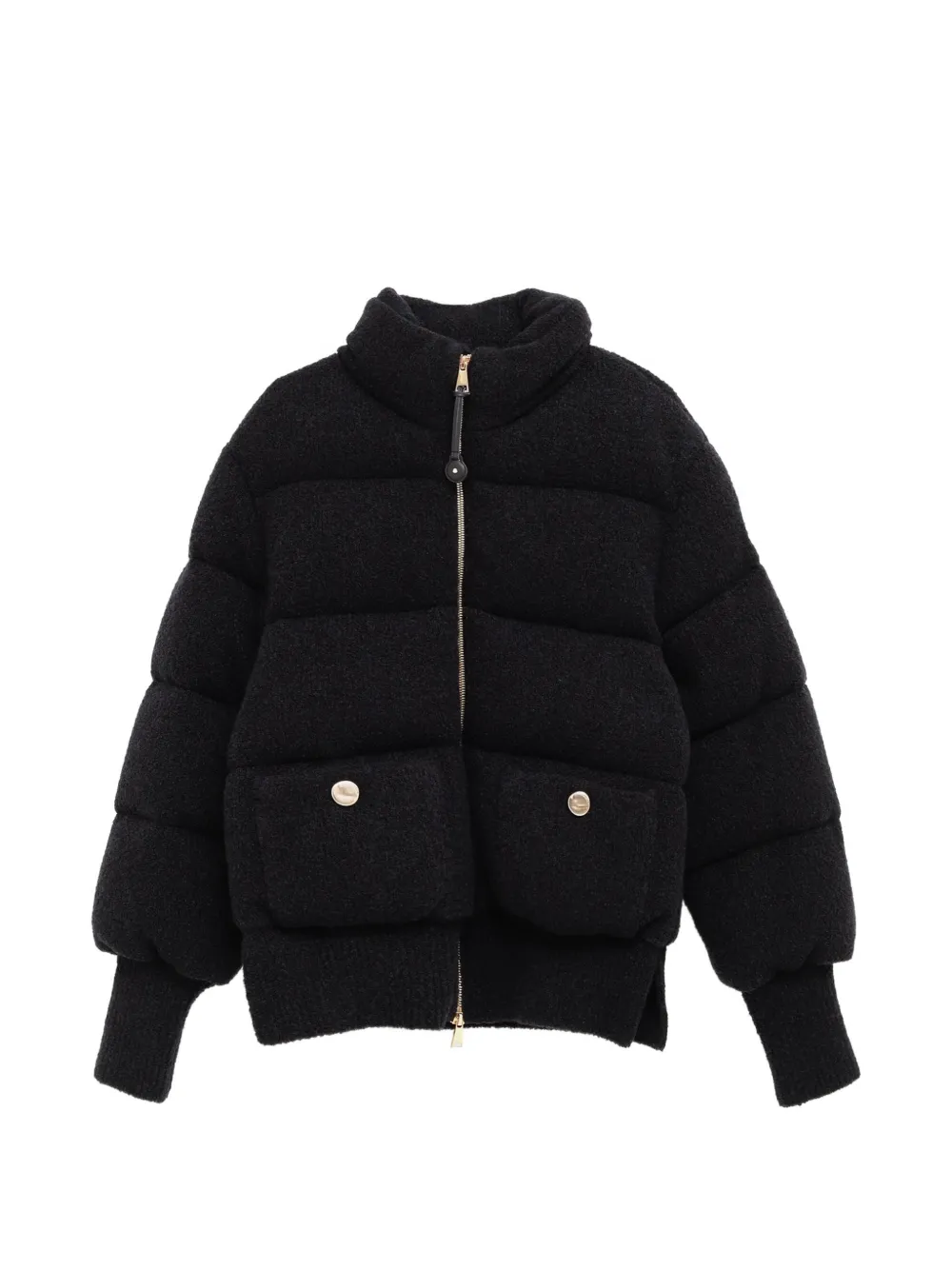 Moncler quilted high-neck jacket Zwart