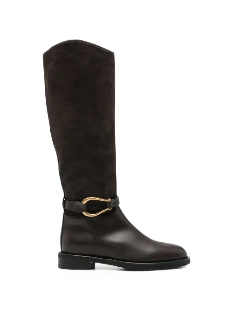 Roberto Festa Nia suede-panelled buckle-strap boots