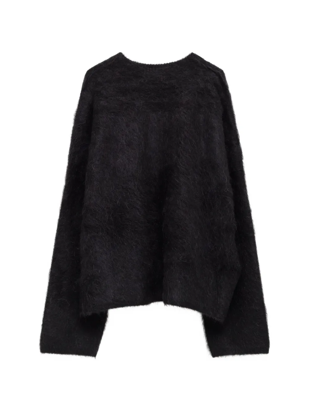 TOTEME Boxy alpaca gebreide trui Zwart