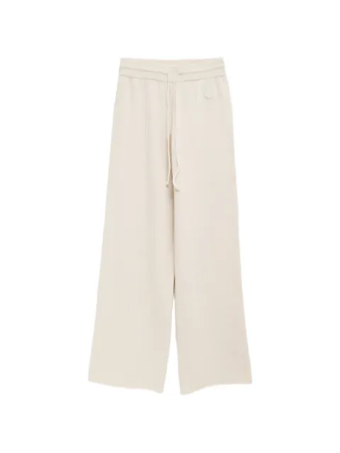 Moncler logo-patch wide-leg trousers