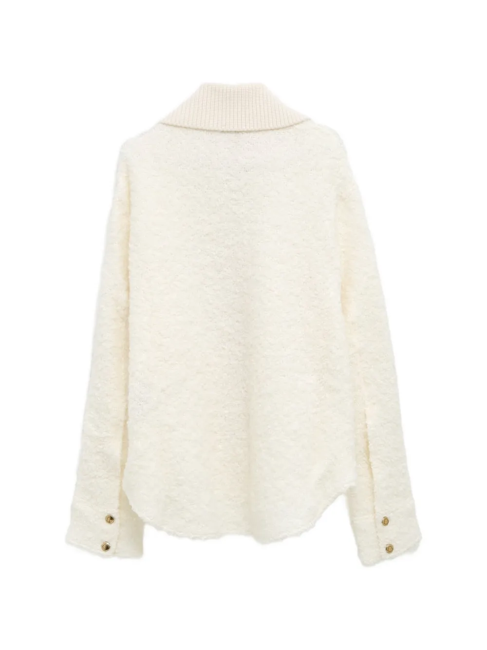 Moncler Tweed bouclégebreid jack met rits Wit