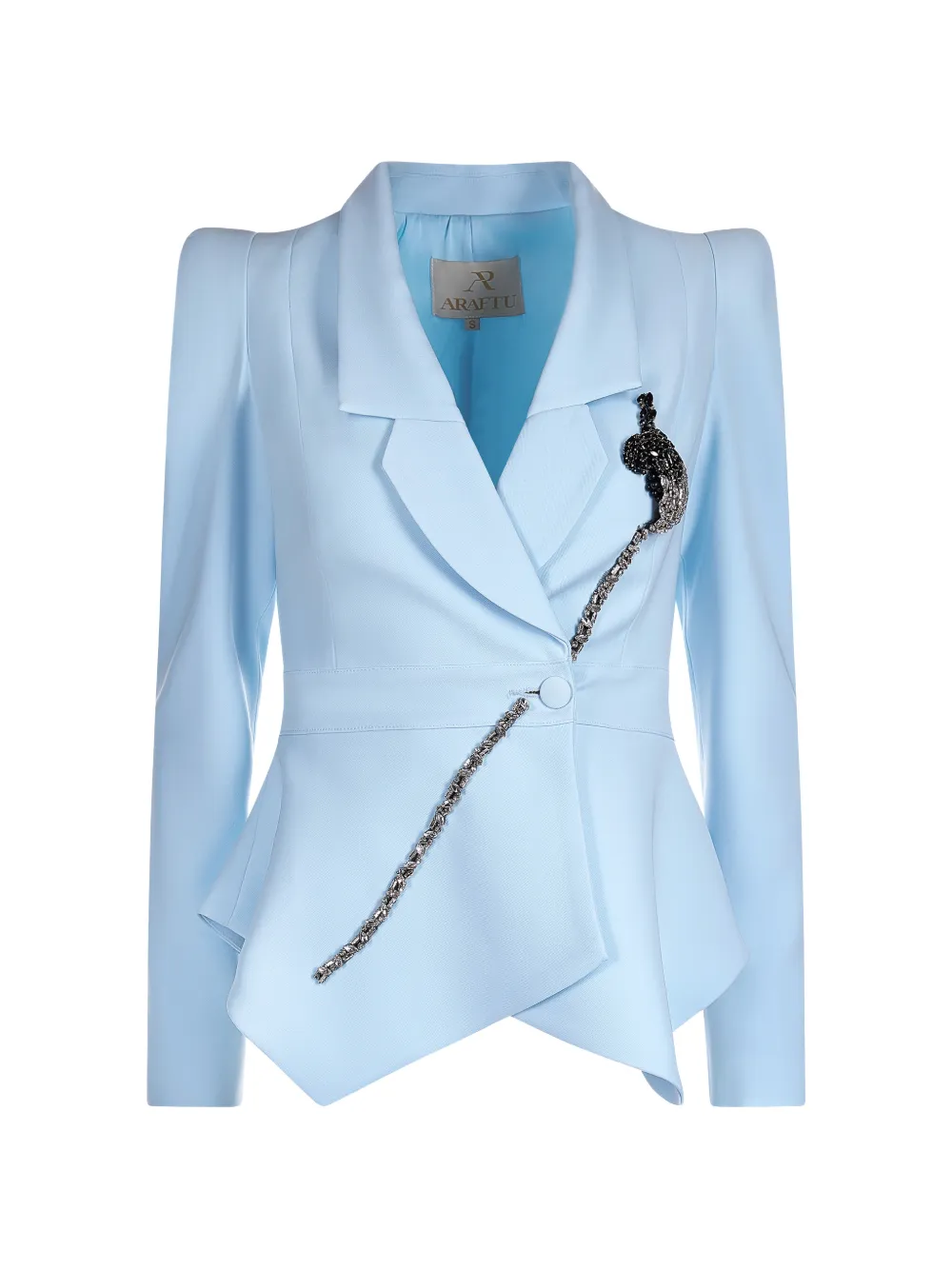 ARAFTU crystal-embellished peplum suit - Blau