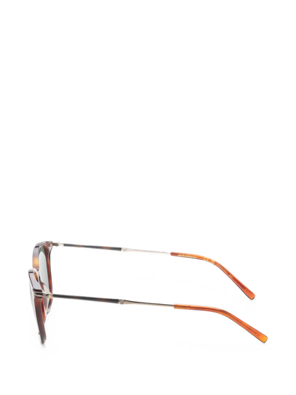 Ferragamo Eyewear Zonnebril met vierkant montuur en schildpadschild design Bruin