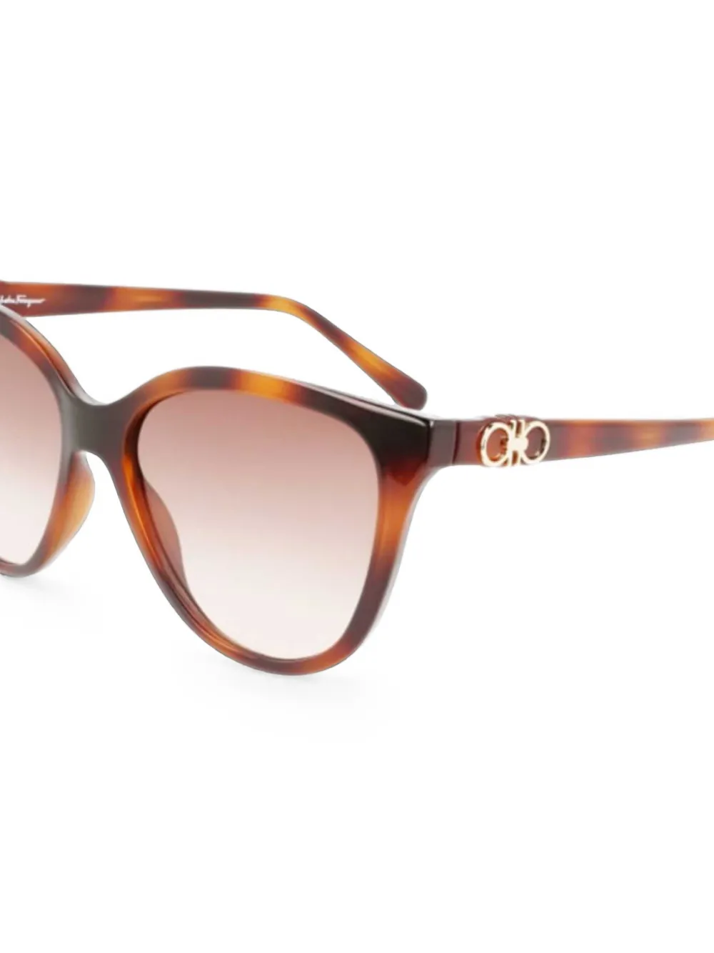 Ferragamo Eyewear Gancini bril met cat-eye montuur Bruin