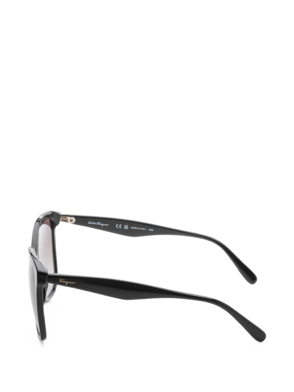 Ferragamo Eyewear Zonnebril met vierkant montuur Zwart