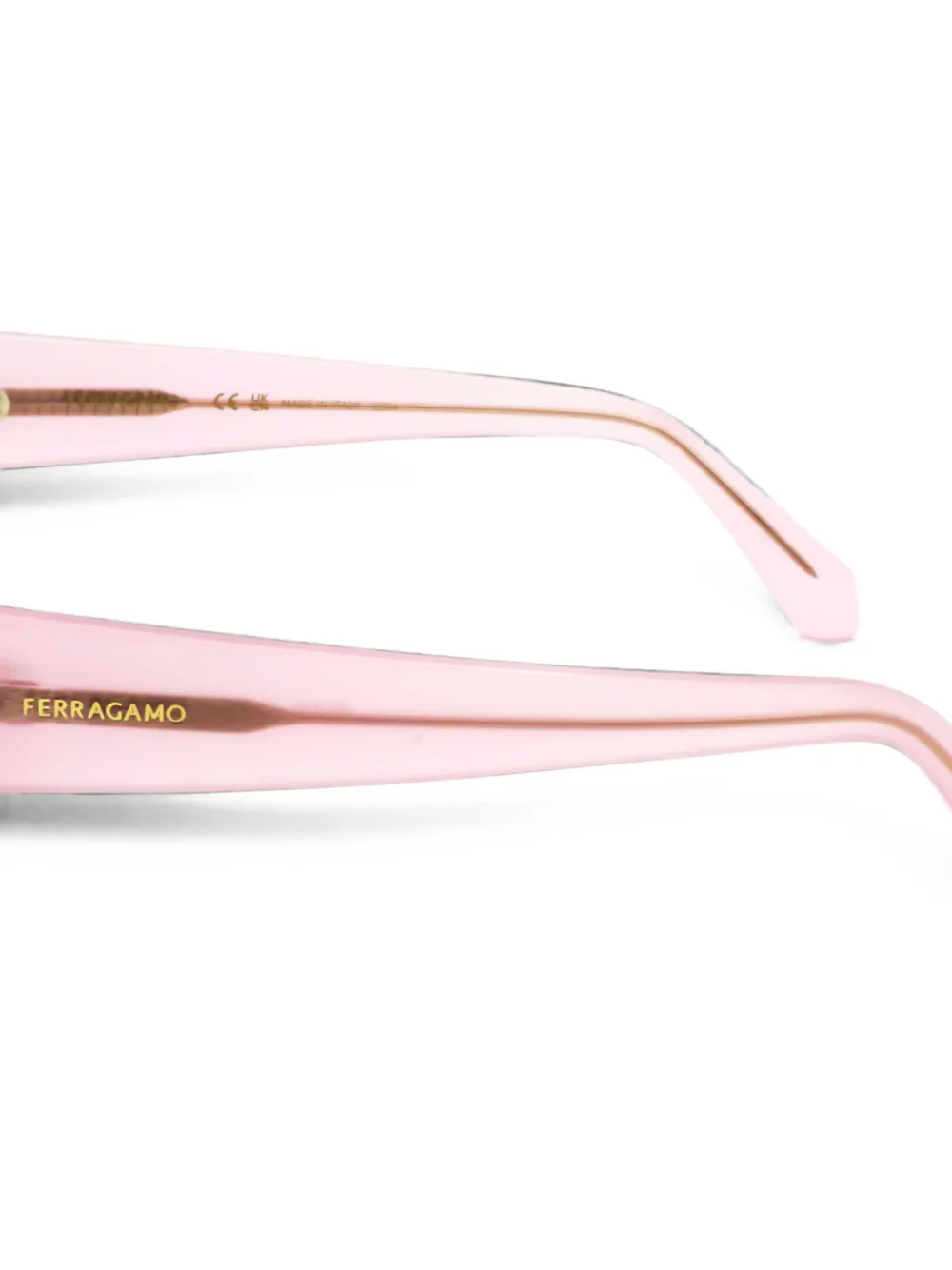 Ferragamo Eyewear Zonnebril met cat-eye montuur Roze