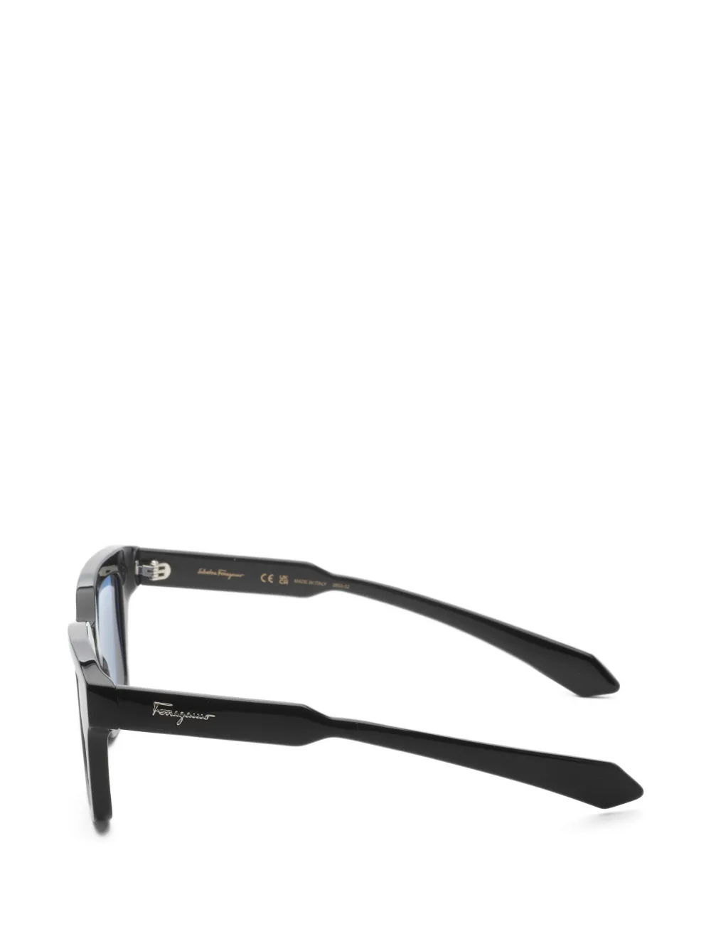 Ferragamo Eyewear Zonnebril met vierkant montuur Zwart