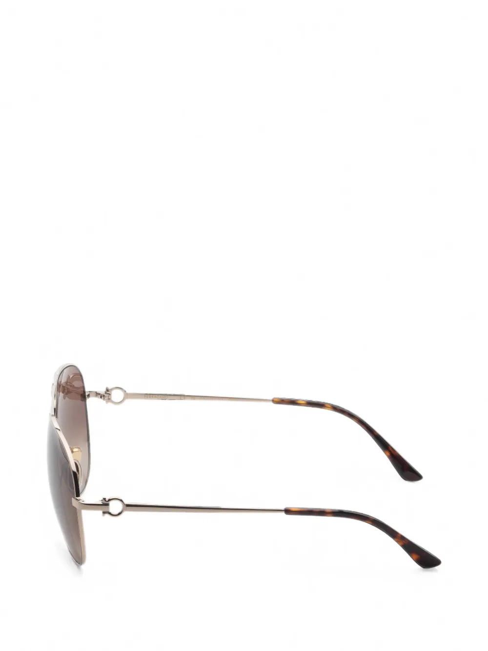 Ferragamo Eyewear Zonnebril met piloten montuur Goud