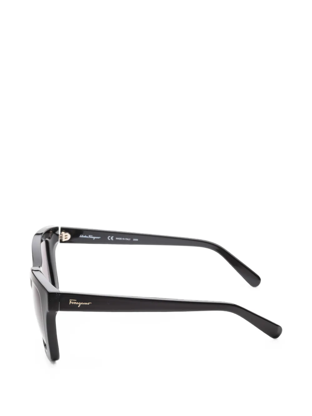 Ferragamo Eyewear Zonnebril met vierkant montuur Zwart