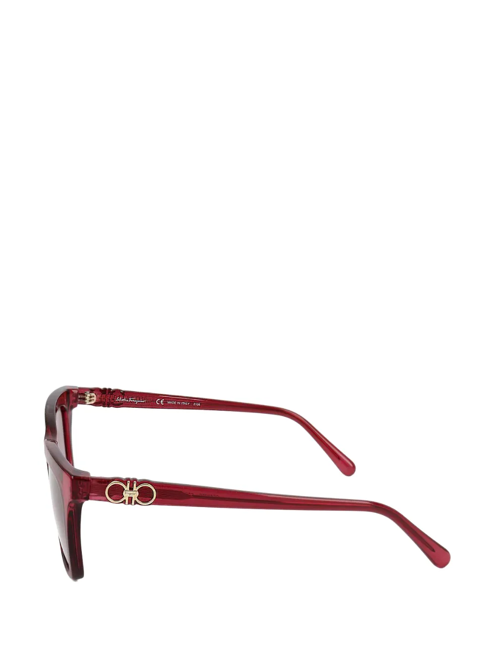 Ferragamo Eyewear Gancini rectangle-frame sunglasses Rood