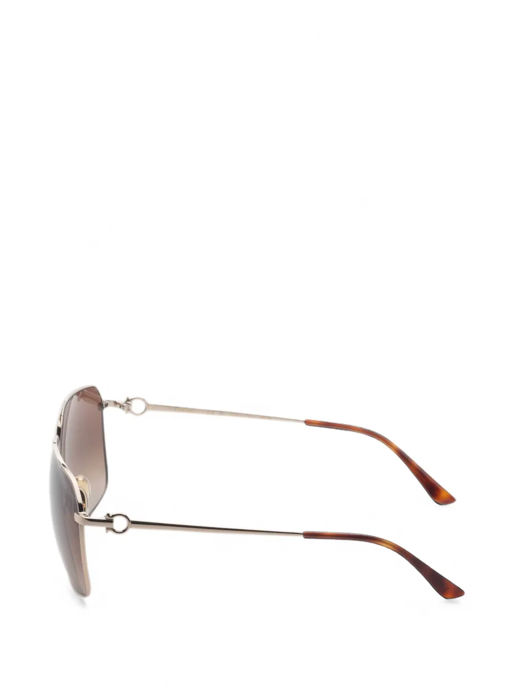 Ferragamo Eyewear Zonnebril met geometrisch montuur en Gancini-detail Goud