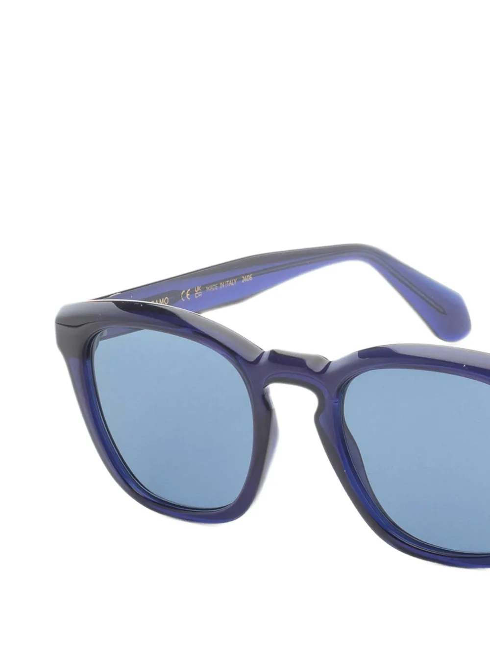 Ferragamo Eyewear Zonnebril met vierkant montuur Blauw
