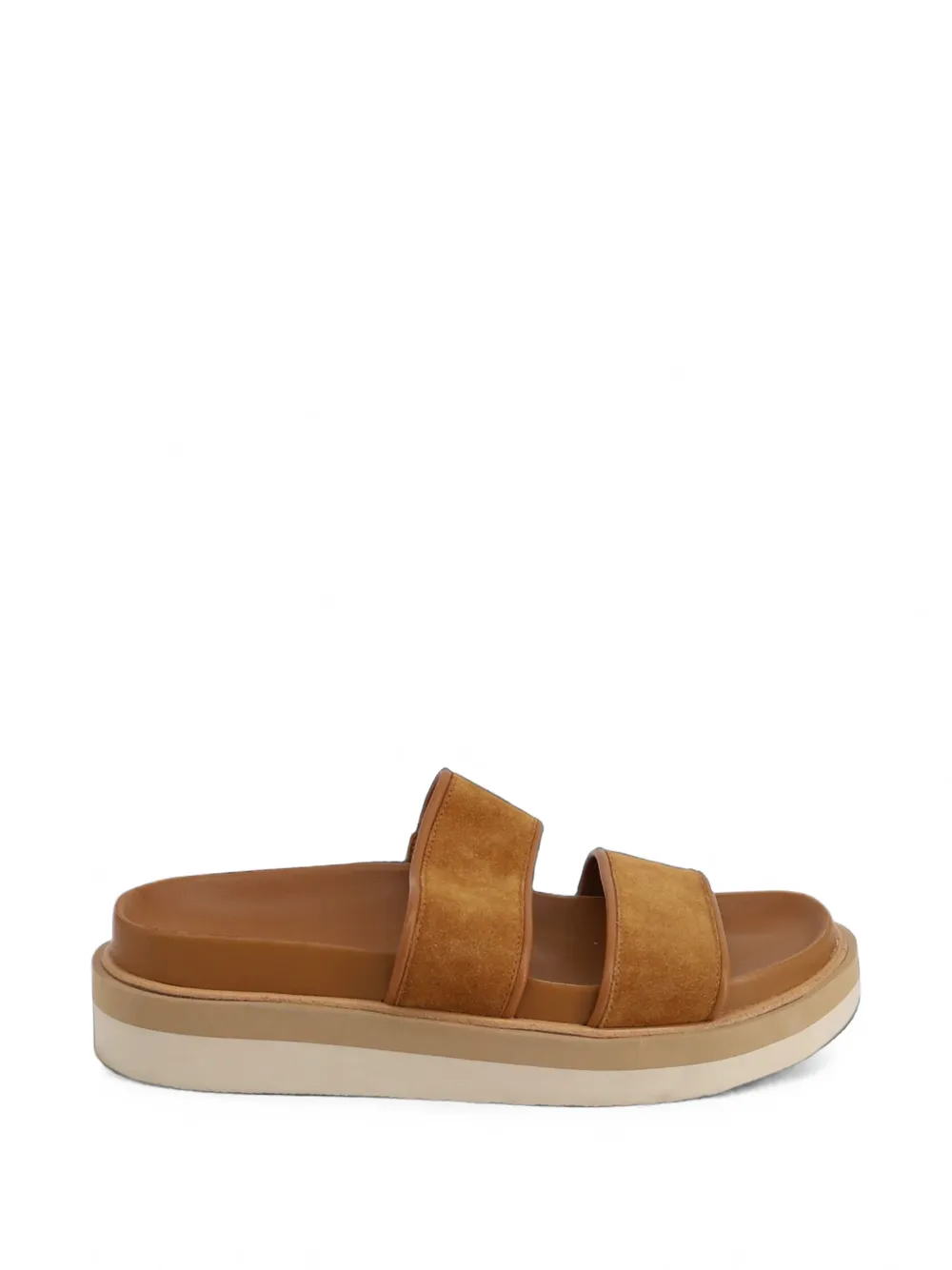 Vince Jenita double-strap slide sandals - Braun