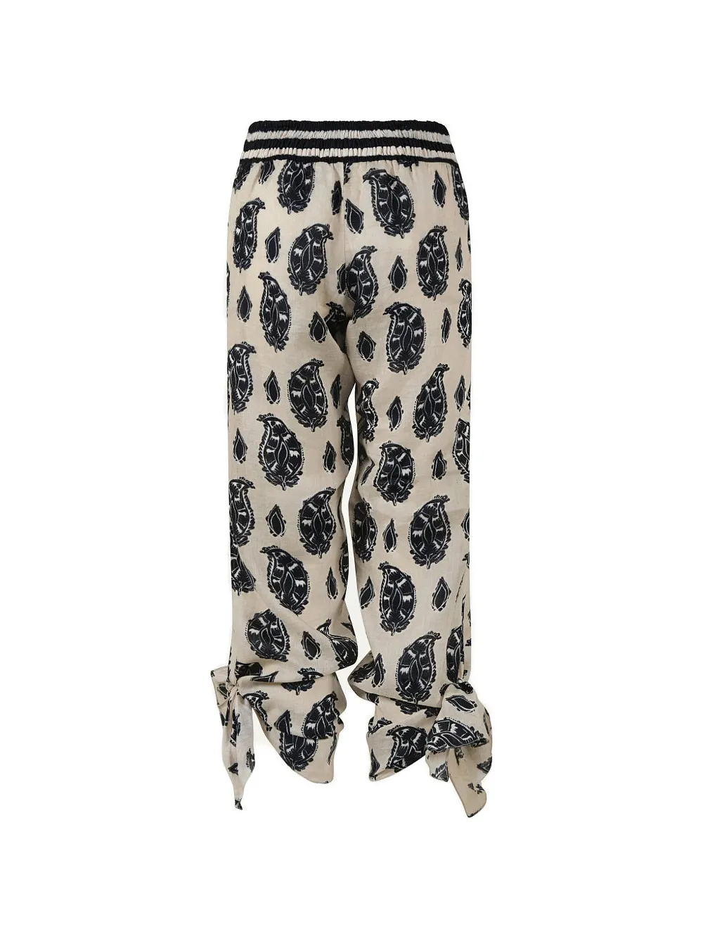 Johanna Ortiz Femininity Dramatic broek met paisley-print Beige