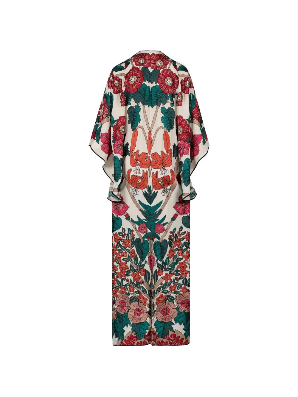 Johanna Ortiz Papillon zijden maxi-jurk met bloemenprint Beige