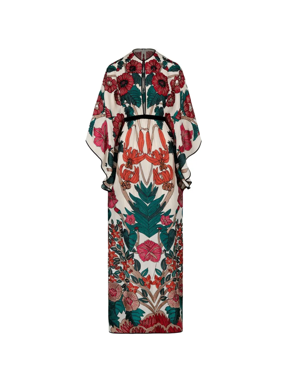 Johanna Ortiz Papillon floral-print silk maxi dress - Nude