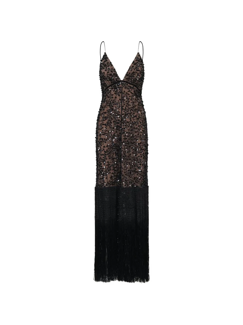 Johanna Ortiz Noble Wanderer sequin-embellished fringe dress - Nero
