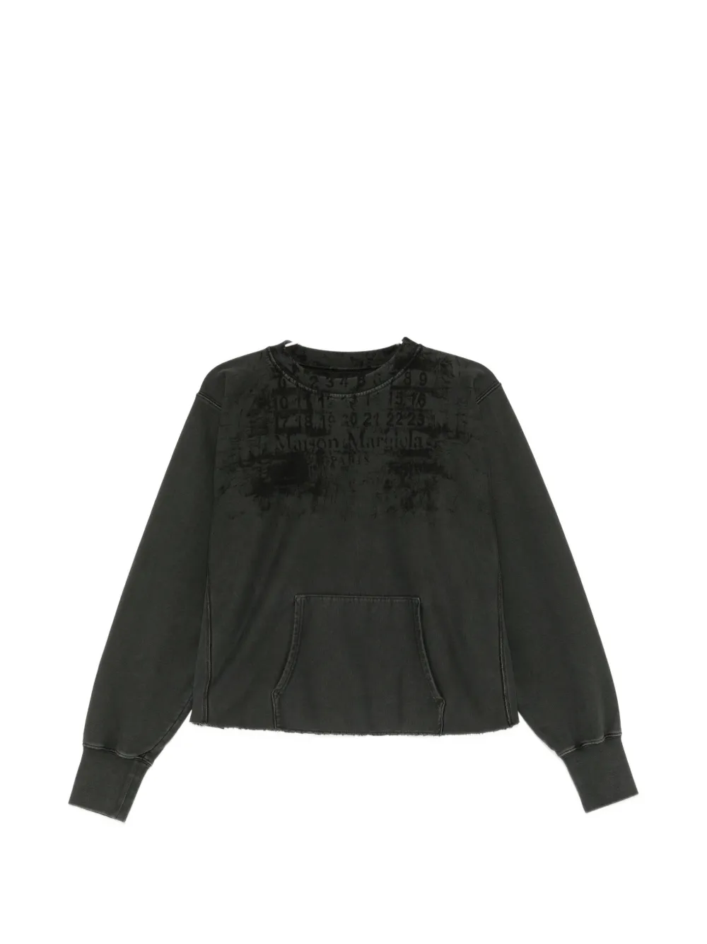 Maison Margiela Logo-print Sweater In Grey