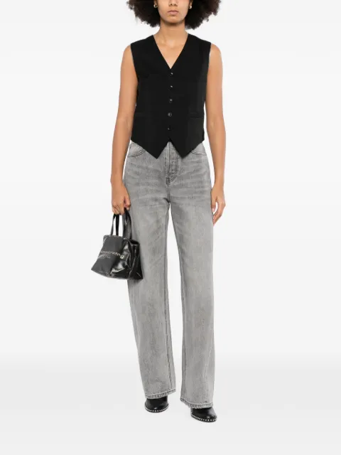 Alexander Wang faded wide-leg jeans