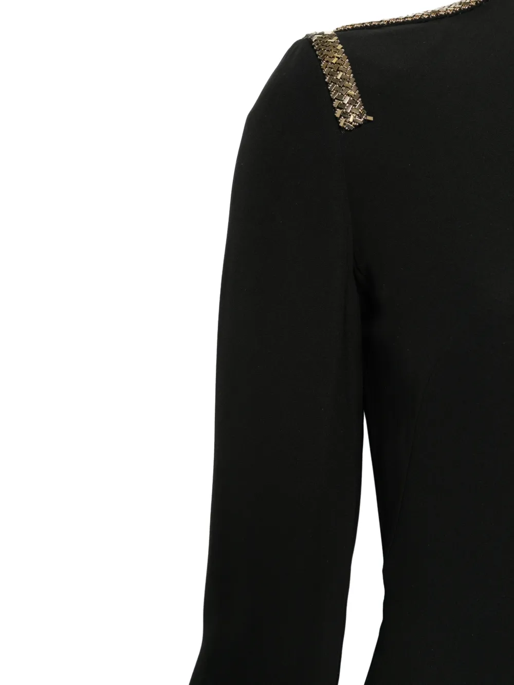 TOM FORD Verfraaide jurk met open rug Zwart