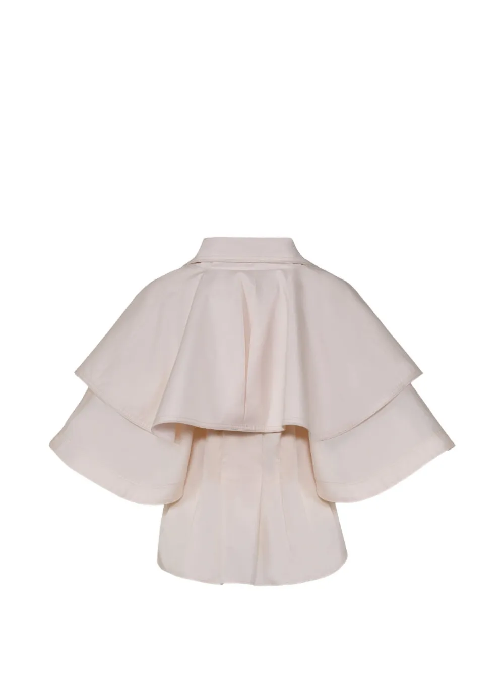 Johanna Ortiz Suspiro Gaucho gelaagde top met cape Beige