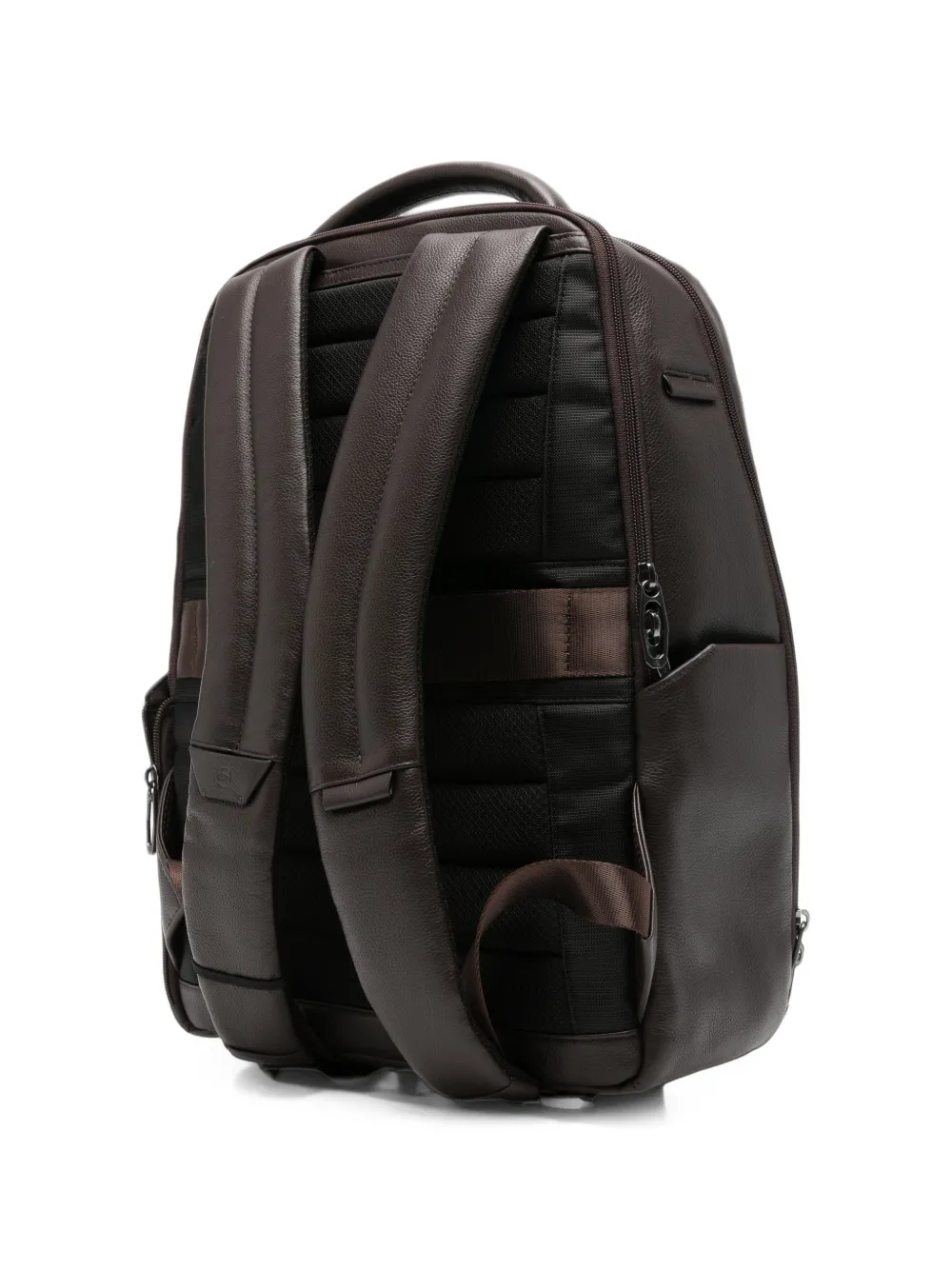 PIQUADRO Russel grained-leather backpack Bruin