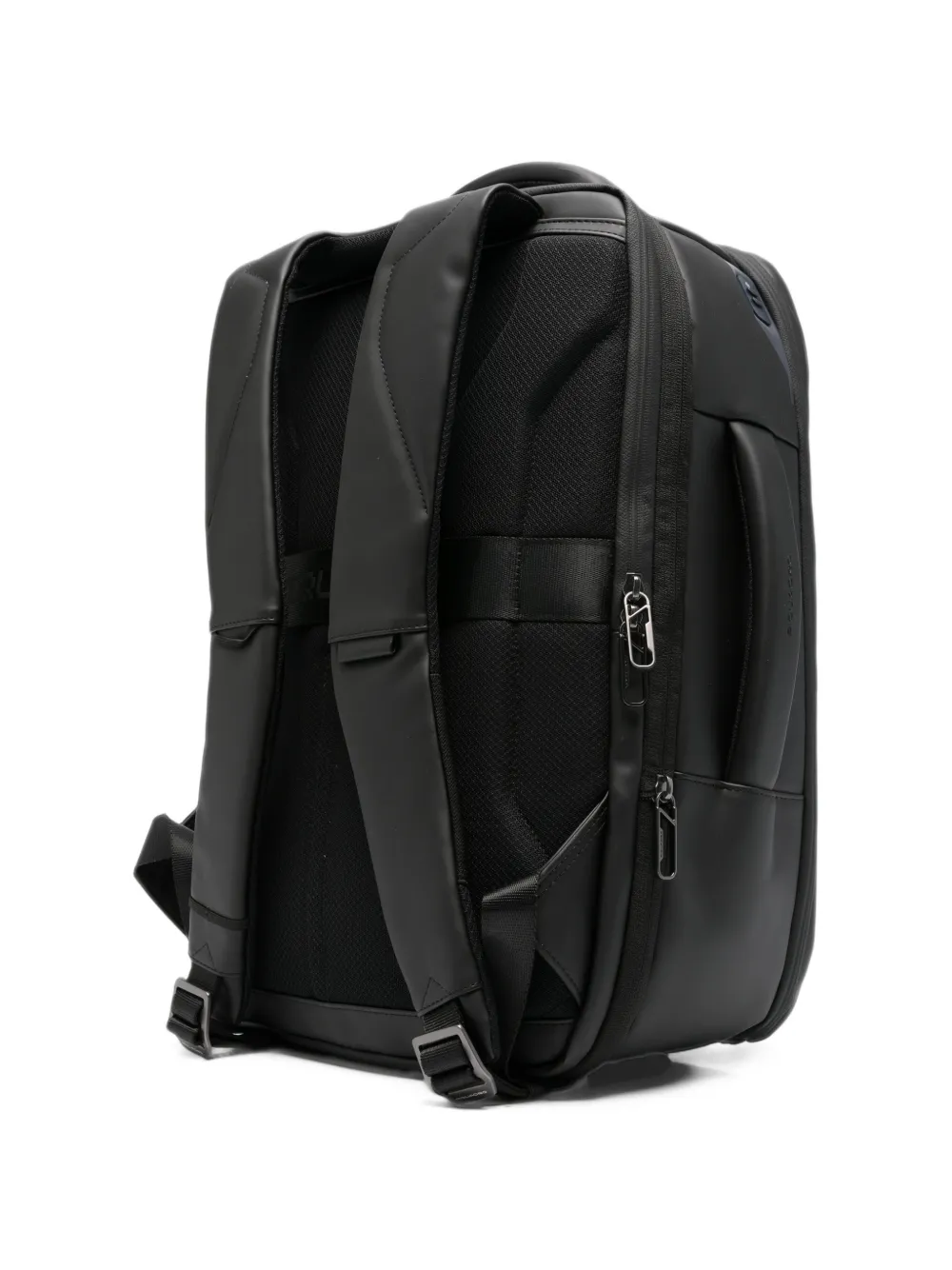 PIQUADRO logo-plaque zip-fastening backpack Grijs