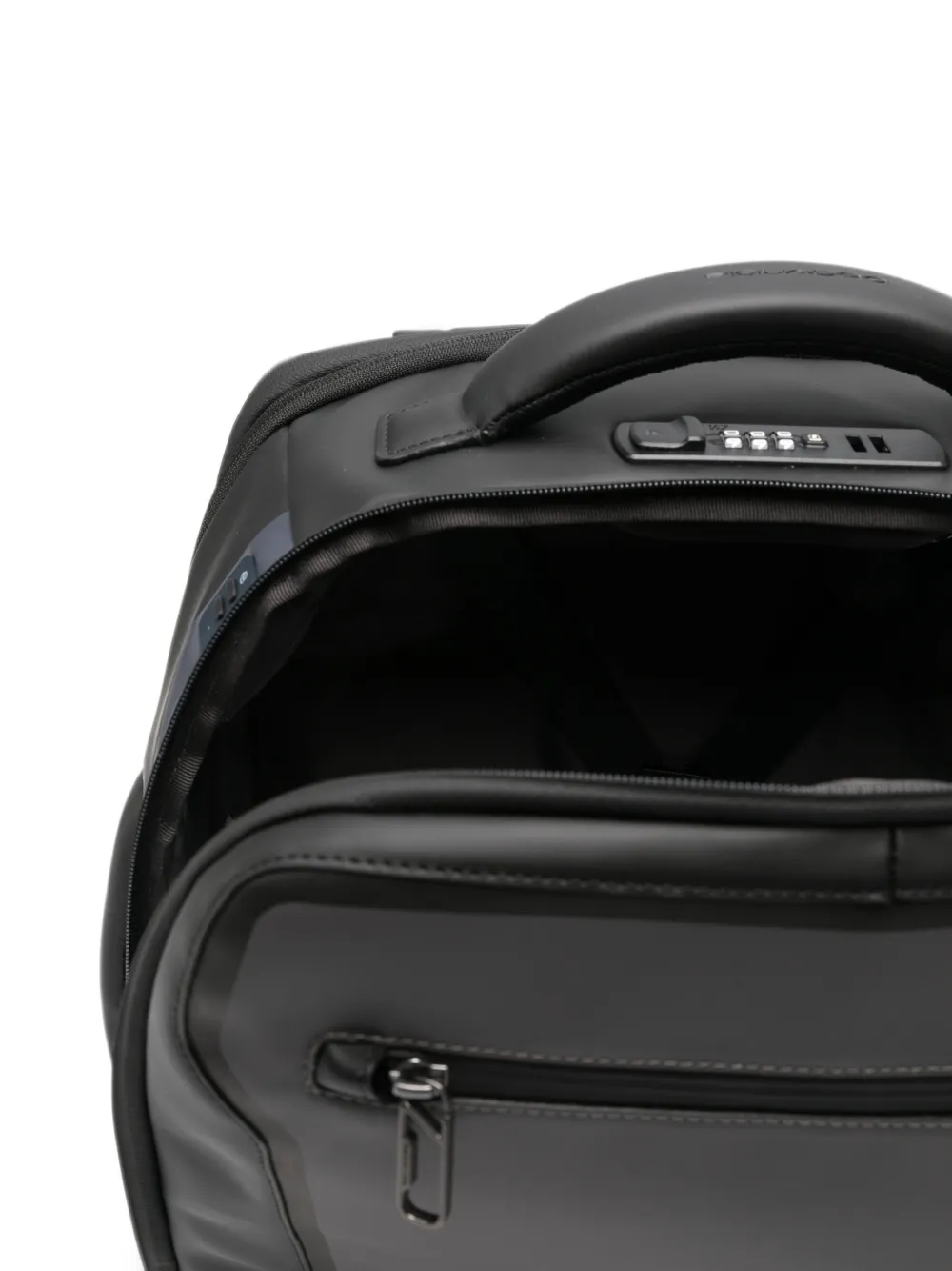 PIQUADRO logo-plaque zip-fastening backpack Grijs
