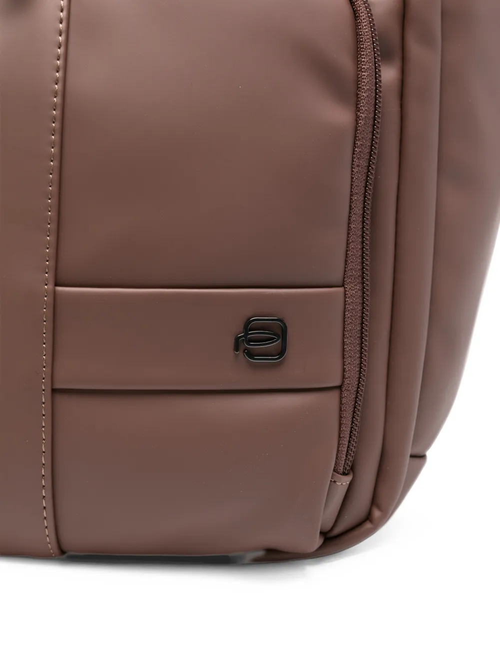 PIQUADRO Wollem Rubber logo-plaque zipped backpack Bruin