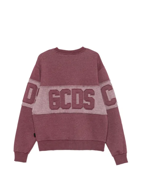 GCDS logo-appliqué raw-edge sweater