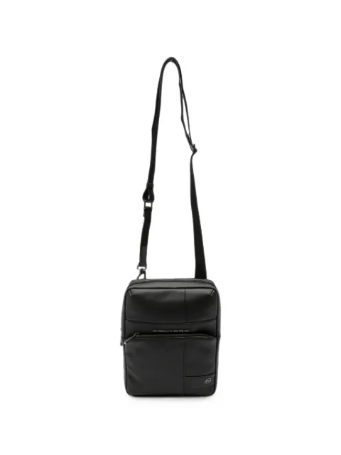 PIQUADRO logo-plaque messenger bag